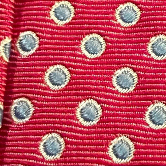 Altea Italian Silk Tie Pink bobbles dots - Picture 2 of 9